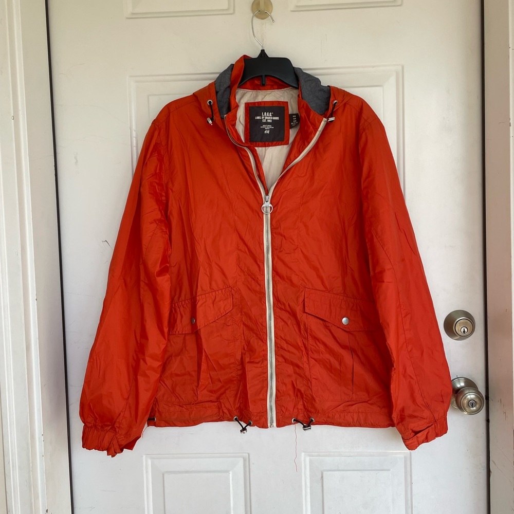 L.O.G.G by H&M Orange Cotton Lined Nylon Windbreaker Jacket